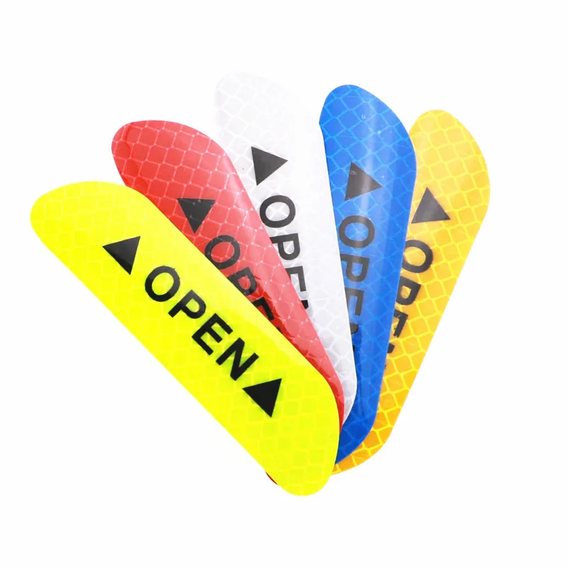 4 шт./компл. Автомобиль открыть светоотрающей полосой Предупреждение отражающая