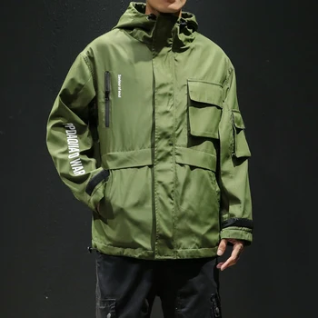 

Mens Casual Hoodie Jacket big pocket coat Men warm thick coat Plus Size Windbreaker Coat Male jaqueta
