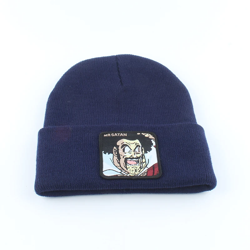 Для мужчин Wo мужчин s Beanie Шляпа Аниме г-н сатана вышивка хип хоп шапка черепки Осенние Зимние трикотажные шапки для женщин