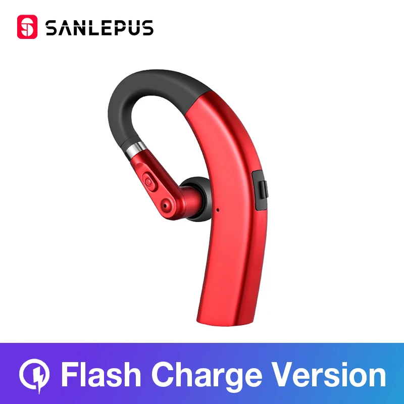 Red-Fast Charging SANLEPUS, быстрая зарядка, Bluetooth наушники, супер долгий режим ожидания, беспроводные наушники, Bluetooth гарнитура для вождения, шумоподавление - Цвет: Red-Fast Charging