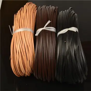 

Vegetable tanned leather woven flat leather rope leather rope suede leather rope bracelet necklace retro handmade DIY material