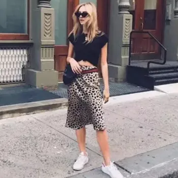 

Summer Skirts Women 2019 New Leopard Print Maxi Skirt High Waisted Bandage Long Skirts Sexy Bandage Pencil Skirt Streetwear