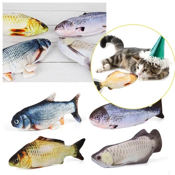 

Electronic Cat Toy 3d Fish Electric Usb Charging Simulation Fish Interactive Toys For Cats Pet Playing Toy Cat Supplies