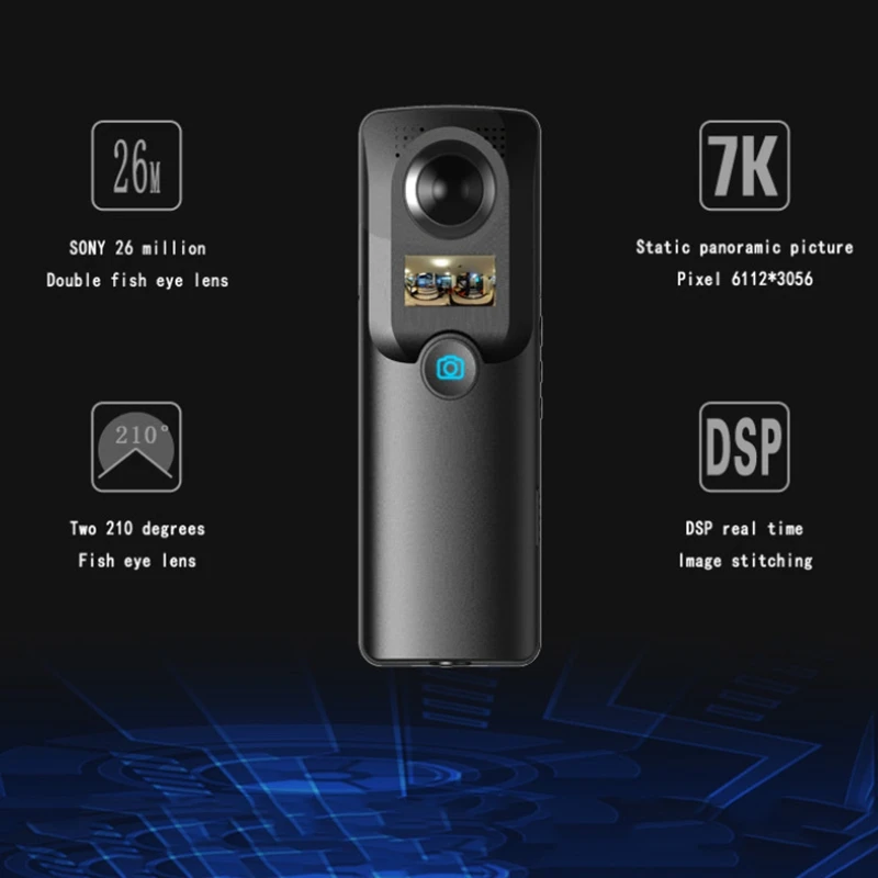 Наружная Спортивная камера 720 аэрофотосъемка 3D смотровая Vr панорамная 360