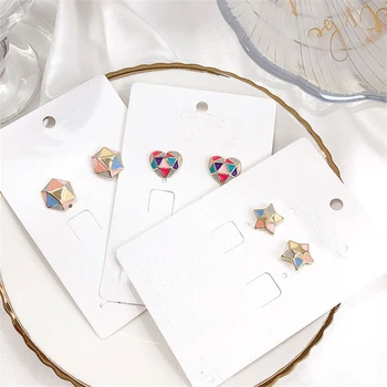 

VIVILADY Colorful Tiny Star Hexagon Women Stud Earrings Prevent Allergy Chic Cute Charming Jewelry Brincos