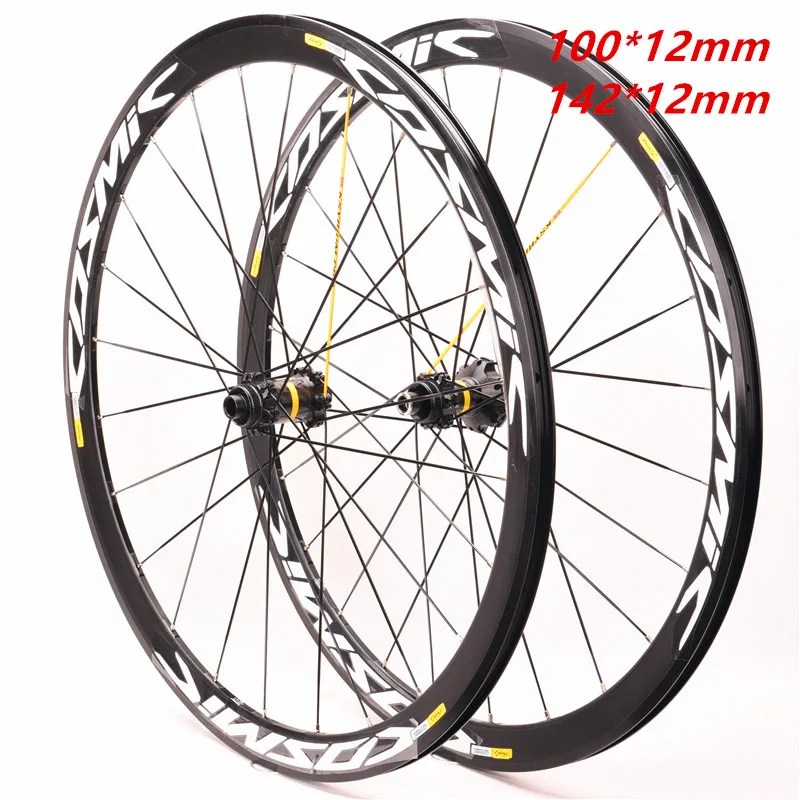 Axle F12 R12black 700C 40 мм центральный замок карбоновый концентратор Алюминиевый сплав обод дисковый тормоз колесная пара велосипеда беговые велосипедные колеса анти-курсор - Цвет: Axle F12 R12black