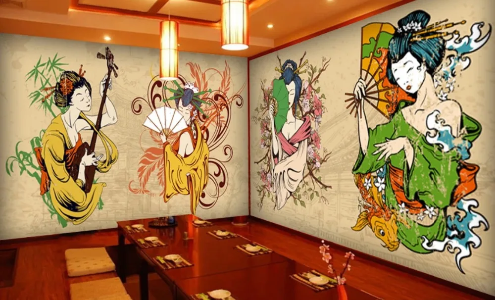 parede japonês restaurante clássico ferramentas fundo papéis decoração da sua casa