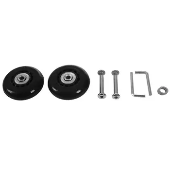

2set 60X18mm Luggage Suitcase / Inline Outdoor Skate Replacement Wheels Black