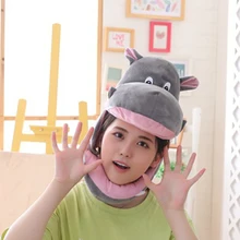 Милый японский Бегемот шляпа косплей костюм реквизит мультфильм аниме плюшевая игрушка кепки вечерние фотографии