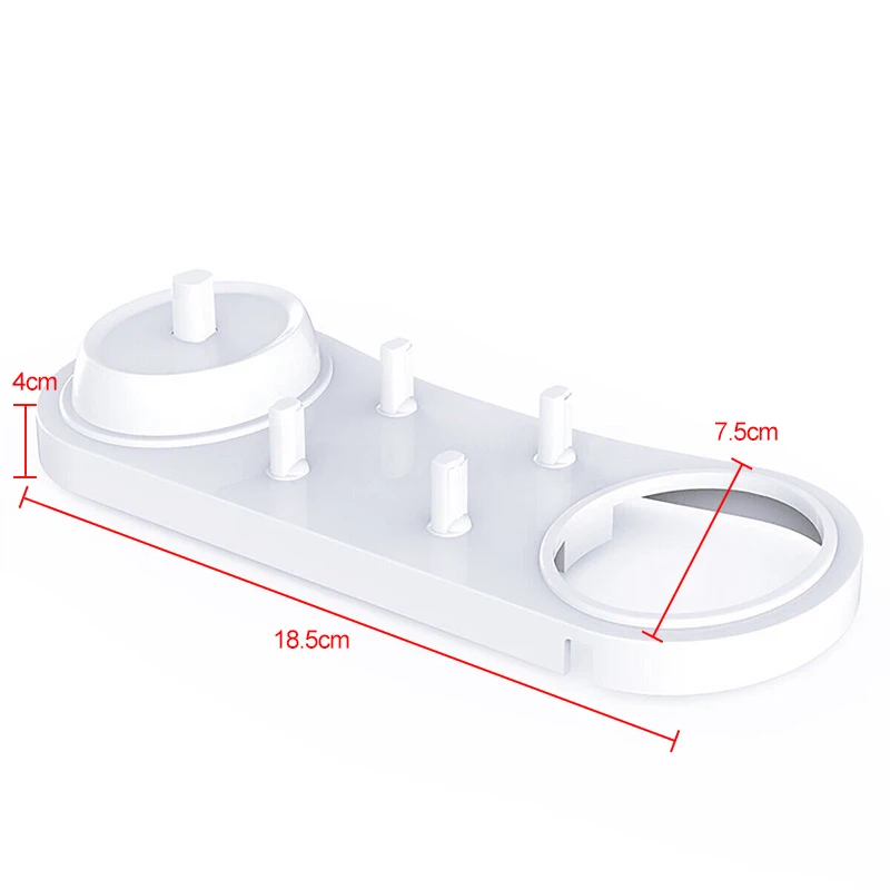 2 in 1 Bathroom Accessories Electric Toothbrush Replacement Heads Charger Holder Stand for iBrush Professional Series
