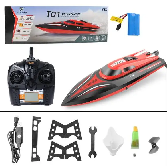 

RC Boat H101 2.4GHz 30km/hour High Speed 180 degree flip with Servo Remote Control boat toys for children xmas gifts for kids