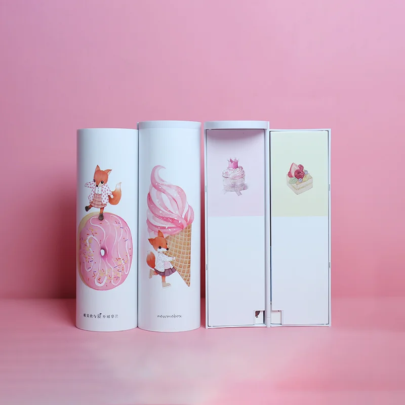 Eat goods small fox Newmebox модные школьные пеналы Kawaii Канцелярские Коробки для девочек милые косметические коробки многофункциональные длинные стильные подарки - Цвет: Eat goods small fox