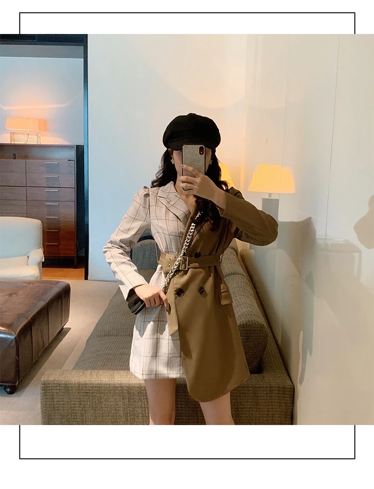 A283# для фотосессии в западном стиле; Модный клетчатый сшитый костюм на шнуровке для похудения; большой размер для ног