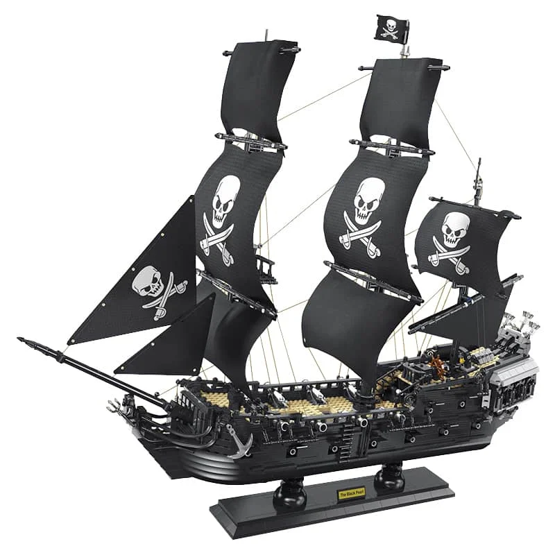 The Caribbean Black Pearl Sailboat Pirate Ship Model Building Blocks MOC Bricks Set Gifts Educational Toys For Children | Игрушки и