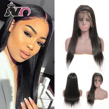 NY Hair 13*4 кружевные передние человеческие волосы парики бразильские Прямые предварительно выщипанные Детские волосы 8-28 дюймов не Реми волосы кружевные передние парики