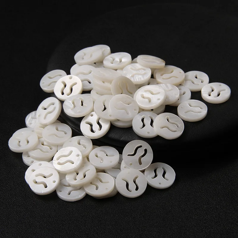 Elegant Zodiac Constellation Mother of Pearl Carved Beads - 11mm Round