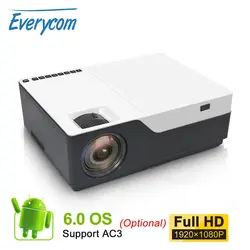 Everycom M18 родной 1920X1080 реальный проектор Full HD домашний мультимедийный проектор для видеоигр проектор (опционально Android Wi-Fi AC3)