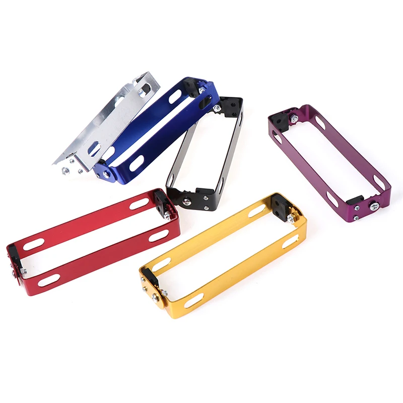 Motorcycle license plate holder License plate holder Universal Aluminum Alloy License Plate Bracket Motorcycle Accessories Adjustable Motorcycle Retrofit License Plate Frame 1PC