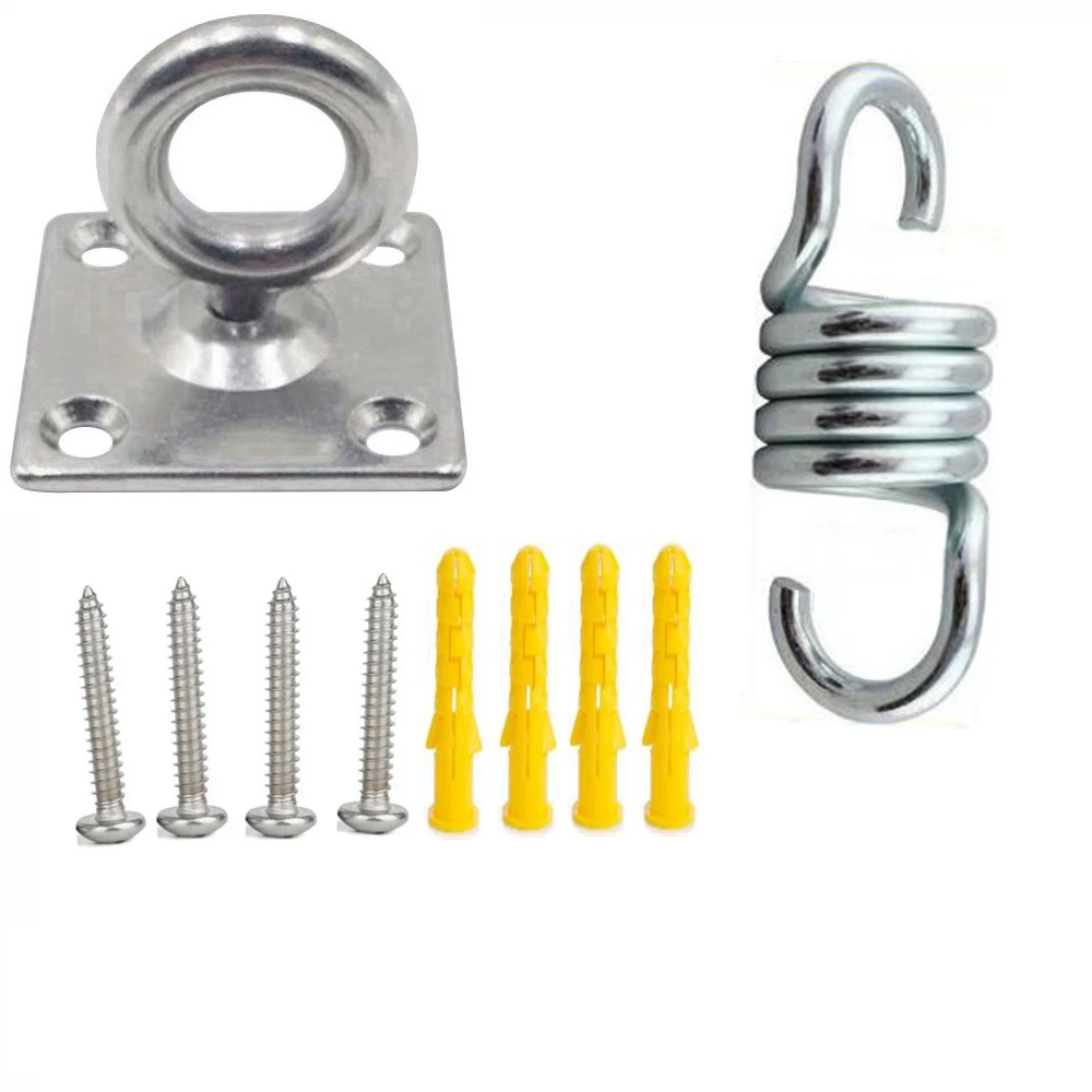 304 Stainless Steel Ceiling Hanging Kit Anchor Suspension Bracket Hook Hanger For Yoga Hammock Sex Swing Hanging Chair Sandbag 