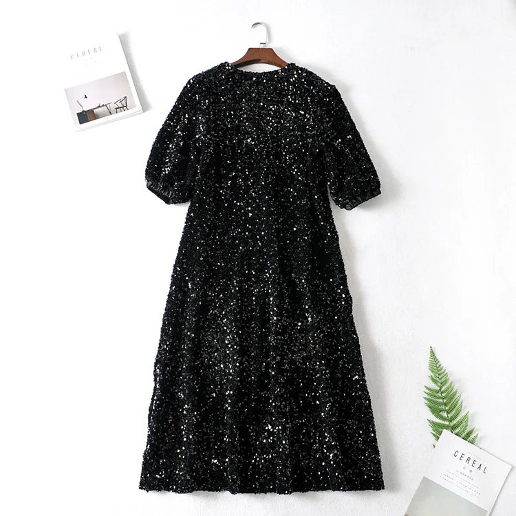 

A Generation of Europe And America Dinner Formal Dress Long Sleeve Long Skirts New Style Glorious Sequin Elegant Elegant Dress E