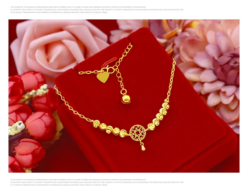 Moda simples 18k ouro tornozeleira para mulheres