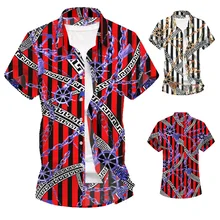 Xia Мужская песчаная пляжная рубашка Гавайи с коротким рукавом рубашка с цветочным принтом Мужская