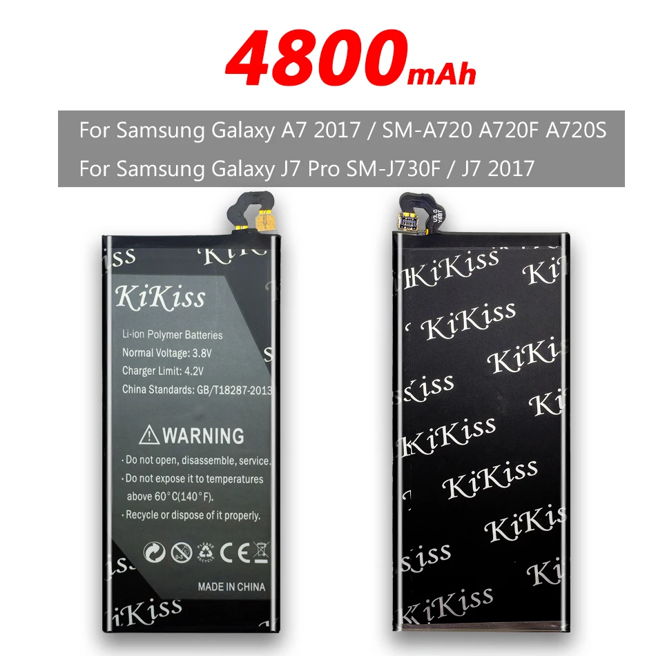 Аккумулятор для телефона Samsung Galaxy A7 2017 4800 мАч версия A720 A720S A720F/Galaxy J7 Pro J730F номер