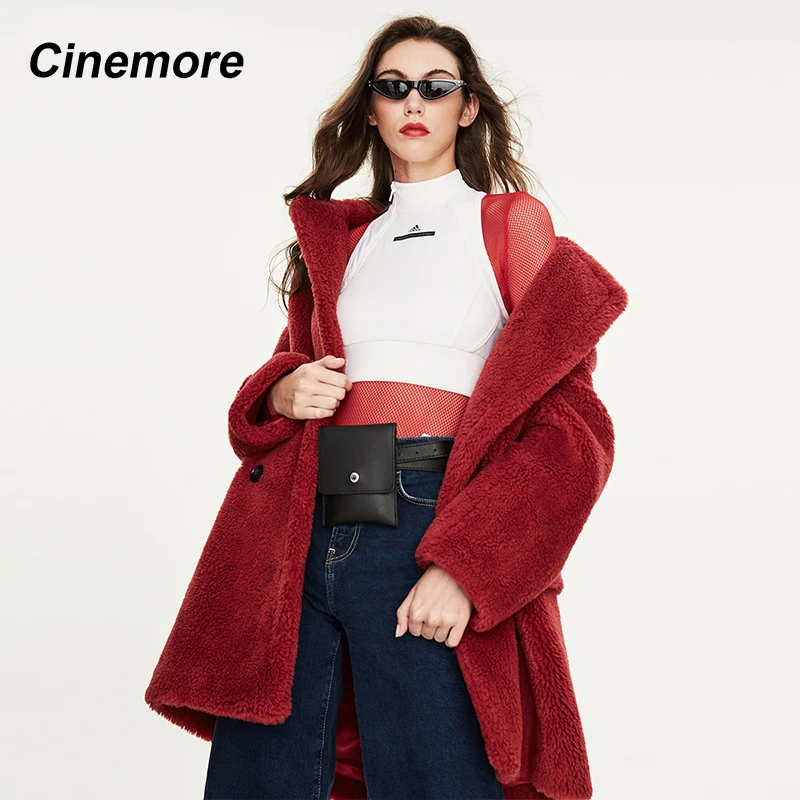 CINEMORE 2020 Зима Новое поступление пальто с мехом женская обувь высокого качества
