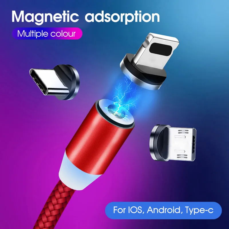 Магнитный USB кабель 2 а для Huawei зарядный Xiaomi Redmi Note 8 7 Pro Type C Samsung Android|Кабели