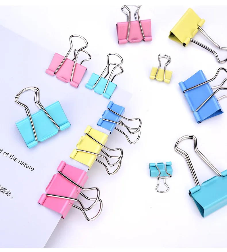 60pcs/BOX 15mm M&G Long tail folder pigtail iron clip folder business card finishing clip office supplies