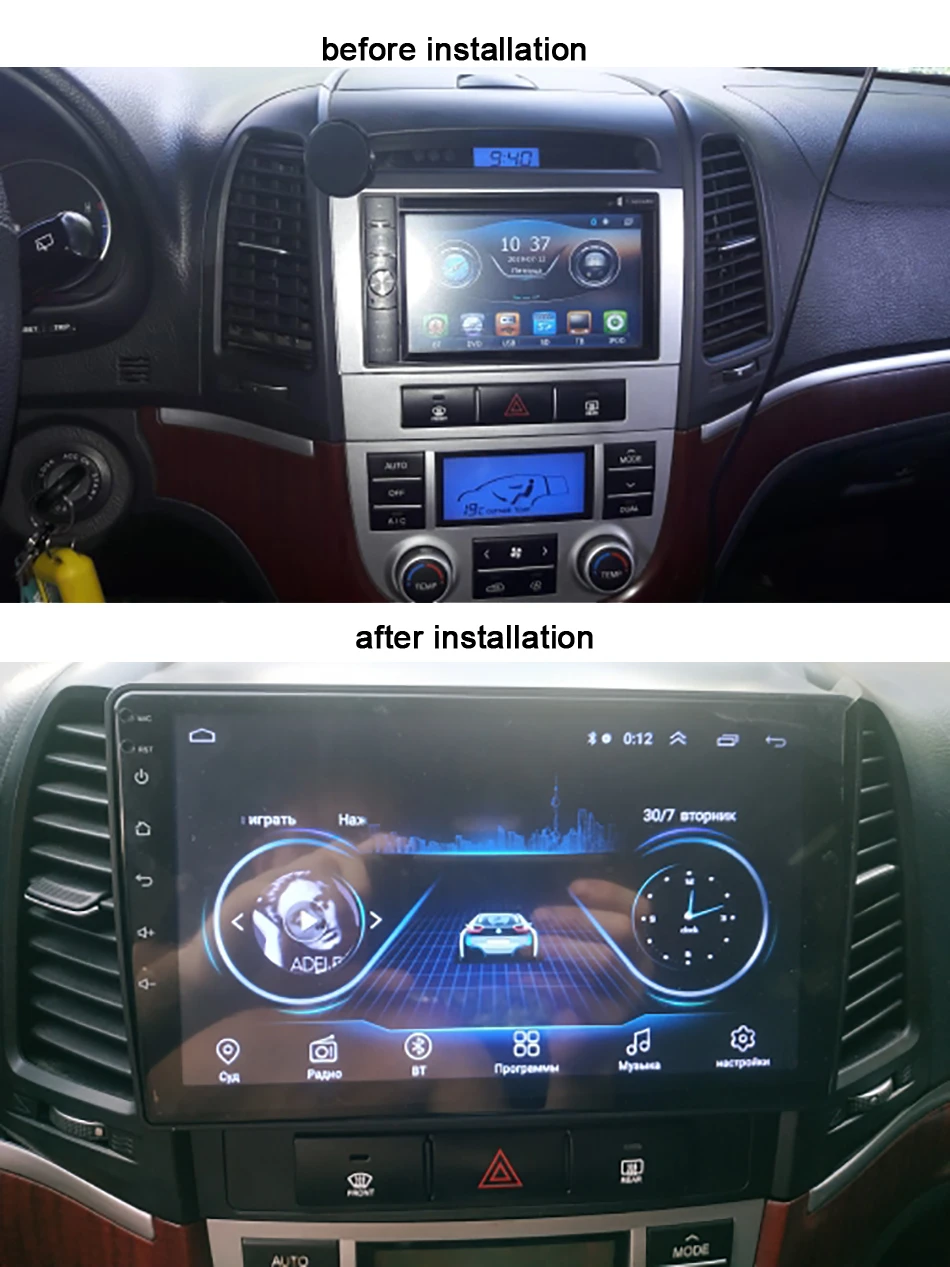 Fongent Android 8.1 2din Car Radio Multimedia Player Gps Head Unit For Hyundai Santa Fe 2005 2006 2