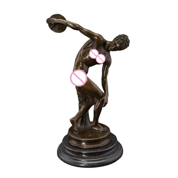 

A. Canova Bronze famous figure art decor bronze sport man throw discus statue sculpture