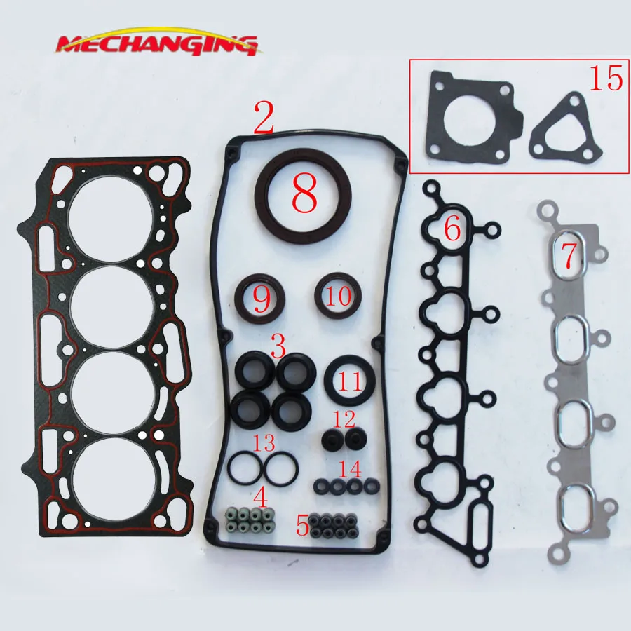 4G18 для MITSUBISHI LANCER LING DOHC Soueast Lioncel 1 6 полный комплект прокладок двигателя
