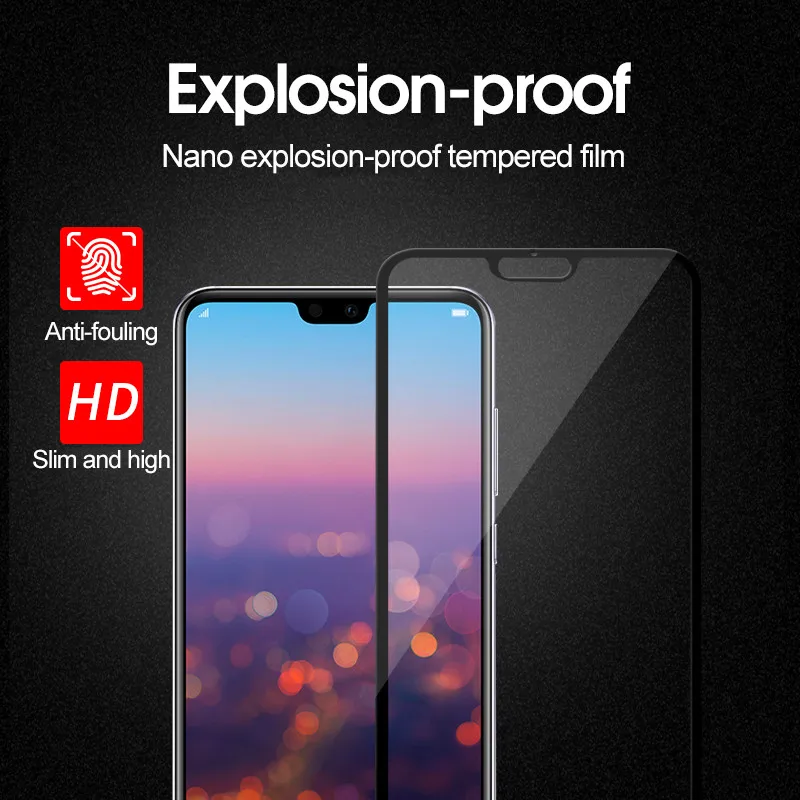 Full Cover Tempered Glass for Huawei P20 P30 Lite Pro Screen Protector for Huawei Mate 20 lite Pro Protective Film Protect Glass