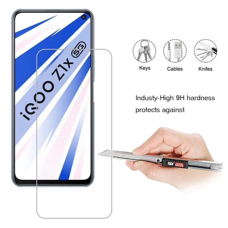 2 шт. закаленное стекло для Vivo iqoo z1x V2012A Защитная пленка экрана прозрачное