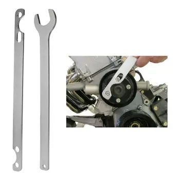 

2pcs 32mm 1.26" Silver Fan Clutch Nut Wrench Water Pump Holder Removal Tool Kit Fan Clutch Wrench Car Accessories