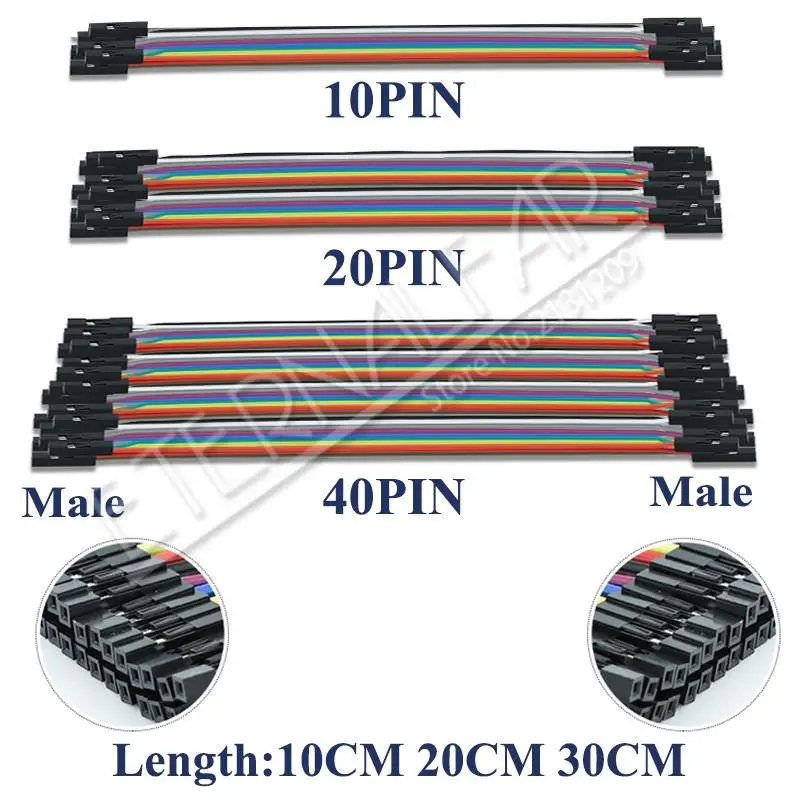 40PIN 10 см 20 30 Dupont линия мужчин и женщин + Перемычка dupont провода кабель для PCB DIY