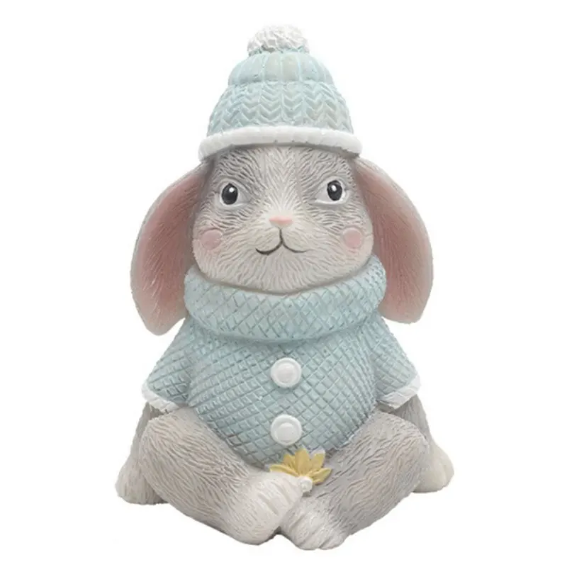 

Warm Heart Rabbit Decoration Cute Cartoon Animal Ornaments Decoration Crafts Figurines Miniatures