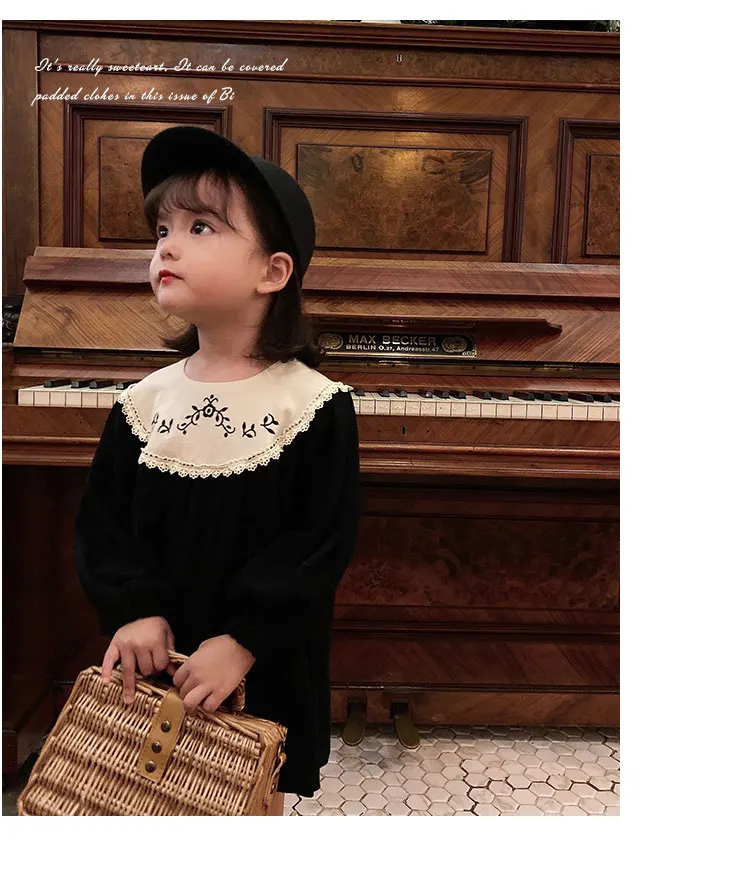 Vestidos para Meninas do Bebê Vestido de Princesa Doce Menina Vestido Primavera Outono Longo Mangas Compridas Palácio Estilo Crianças Bebê Bordado 2020 11 High Quality Mamãe e Bebê