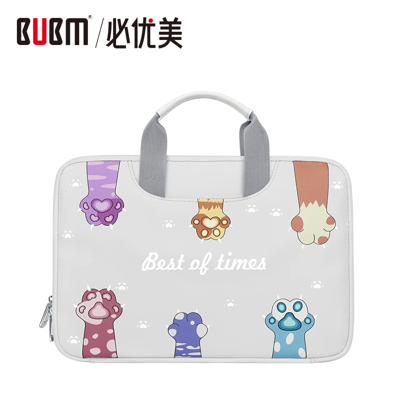 Light Gray BUBM сумка для ноутбука 12 13 14 15 дюймов Сумка для ноутбука для компьютера с powr bank сумка - Цвет: Light Gray