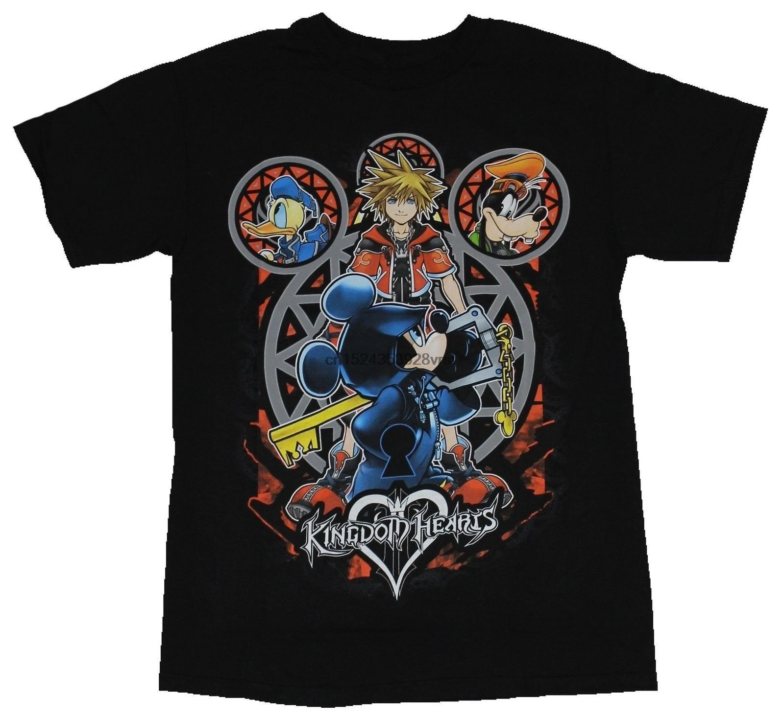 Kingdom Hearts Мужская футболка-бронированный Микки Сора 7 Гуфи Дональд круги