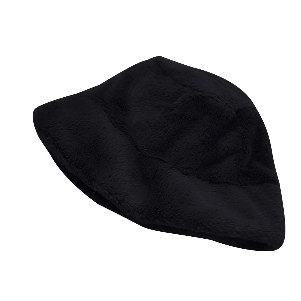Зимняя женская шапка из искусственного меха для девочек, модная однотонная утолщенная мягкая теплая шапка для рыбалки, уличная теплая шапка для отдыха, женская панама