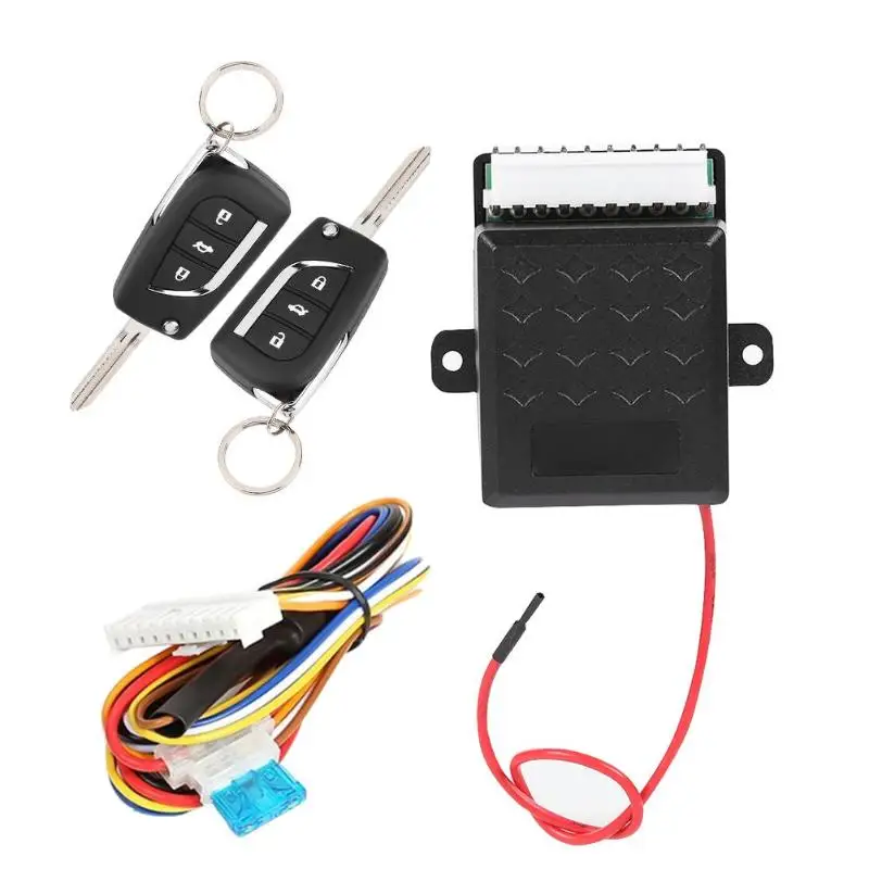 

VODOOL Universal 12V Car Remote Central Door Locking Kit Keyless Entry System Auto Door Remote Central Car Alarm System 401/T417