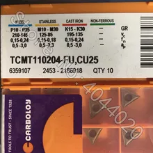 

TCMT110204-FU CU25 10pcs CARBOLOY CARBIDE INSERTS