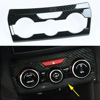 

Carbon Fiber Fit For Subaru XV Crosstrek 2018 2019 Air Conditioner A/C Lamp Switch Panel Cover Trim Accessories