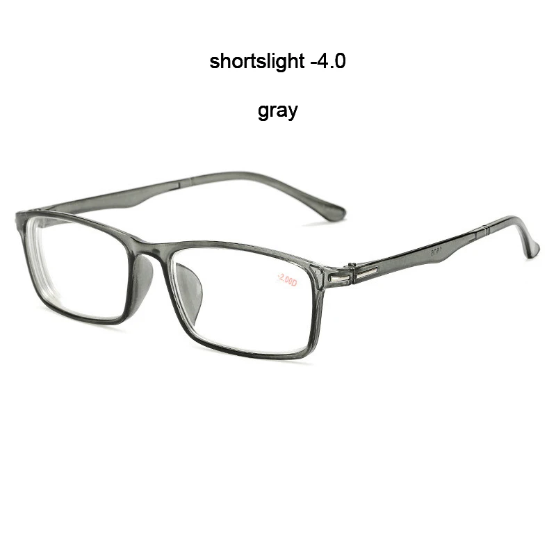 Iwood, модные очки для близорукости, мужские, женские, черные очки, оправа, очки, близорукие, студенческие очки, супер светильник - Цвет оправы: Gray Myopia 4.0