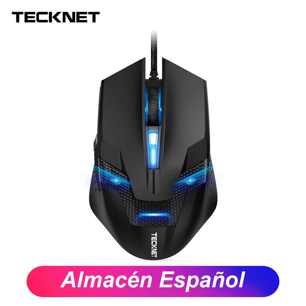

TeckNet RAPTOR Pro Programmable Gaming Mouse, 8 Buttons, 4000dPI, 1000Hz Return Rate, Fire Power Button, Weight Tuning Cartridge
