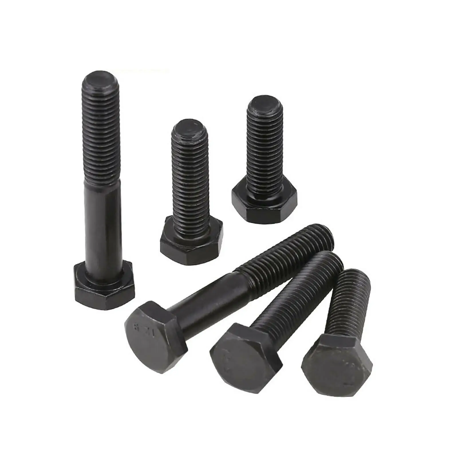M6 M8 M10 M16 DIN933 Black Outside Hex Head Screws External Hexagon