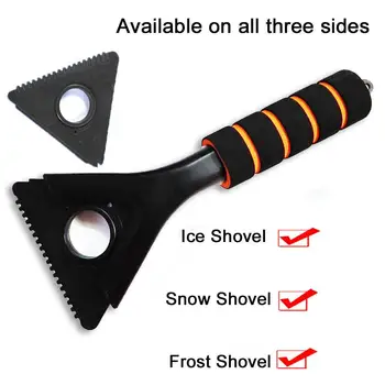 

3 in1 Car Windshield Ice Scraper Tool with Sponge Handle Multi-function Snow Shovel Frost Removal Tools Deicing Tool Car Styling