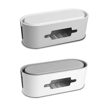 

High Quality Cable Storage Box WoodPlastic Wall Plastic Cable Storage Box Case Power Strip Wire Management Socket Tidy Organizer